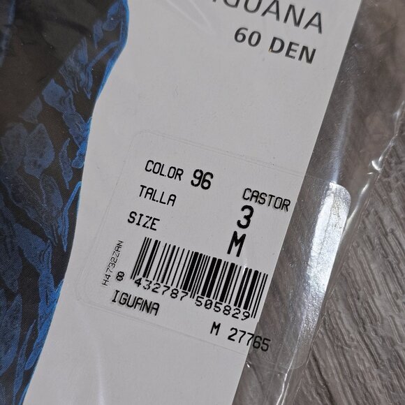 NIP Cecilia de Rafael CDR Iguana Fashion Tights Size M / 3 - Picture 2 of 5